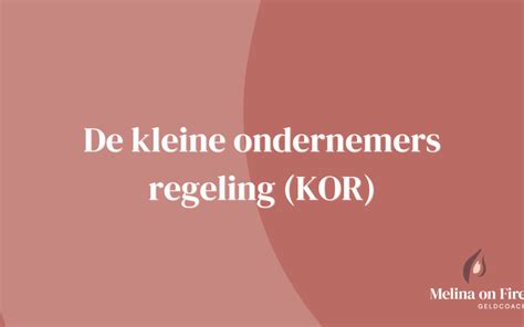 kor regeling.